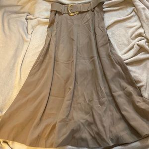 Belted midi skirt